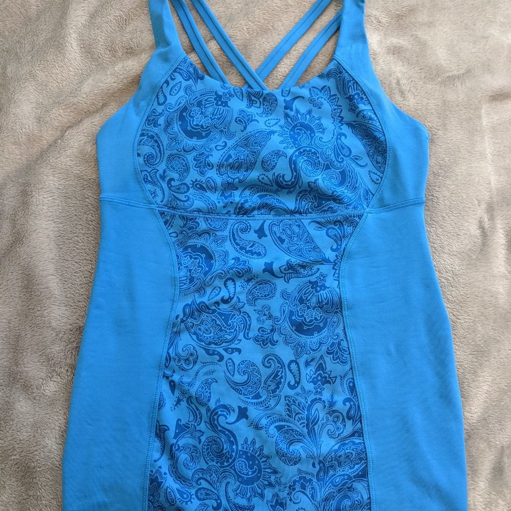 Lululemon Paisley Criss-Cross Tank Top